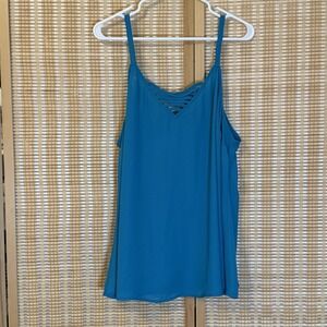 Torrid Womens 2/2X Tank Top Teal Green Sleeveless Office Career Resort Vacation